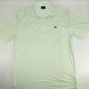 Tourney Shirt Mens Size Large Golf Polo Short Sleeve Green White Plaid